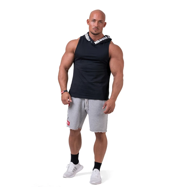 Nebbia No Excuses 173 Herren Tanktop mit Kapuze - schwarz