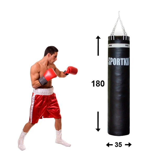 Leather Punching Bag SportKO Leather 35x180cm
