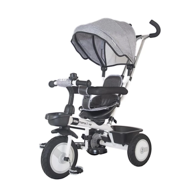 Three-Wheel Stroller/Tricycle with Tow Bar MamaLove Rider - Blue - Grey