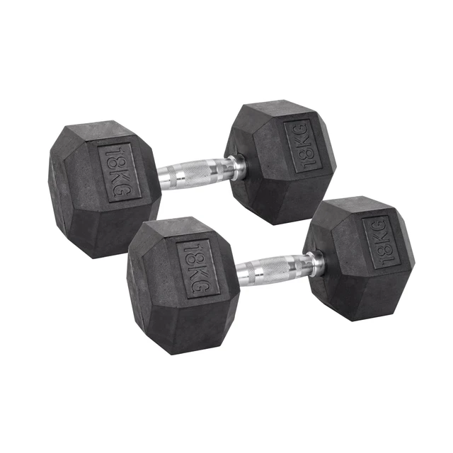 Hatszögű kézi súlyzó inSPORTline Hexsteel 2x 3-40 kg