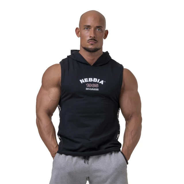 Pánské tílko s kapucí Nebbia Legend-Approved 191 - 2.jakost - Grey