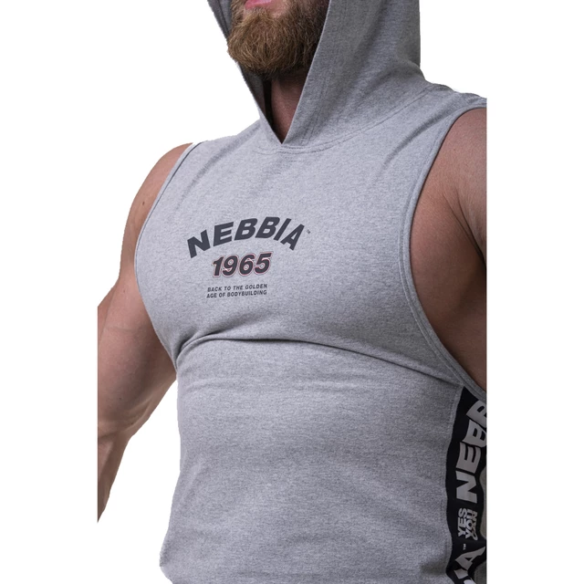 Pánské tílko s kapucí Nebbia Legend-Approved 191 - 2.jakost - Grey