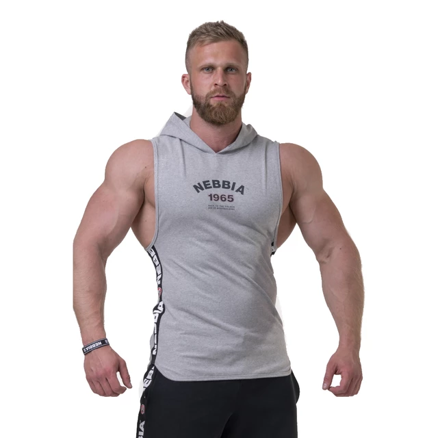 Nebbia Legend-Approved 191 Herren Tanktop mit Kapuze - schwarz - Grau