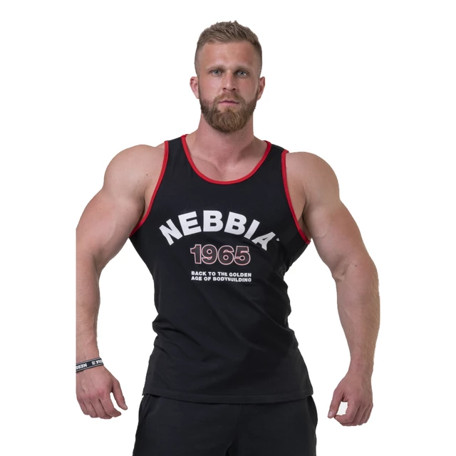 Men’s Tank Top Nebbia Old School Muscle 193 - Black - Black