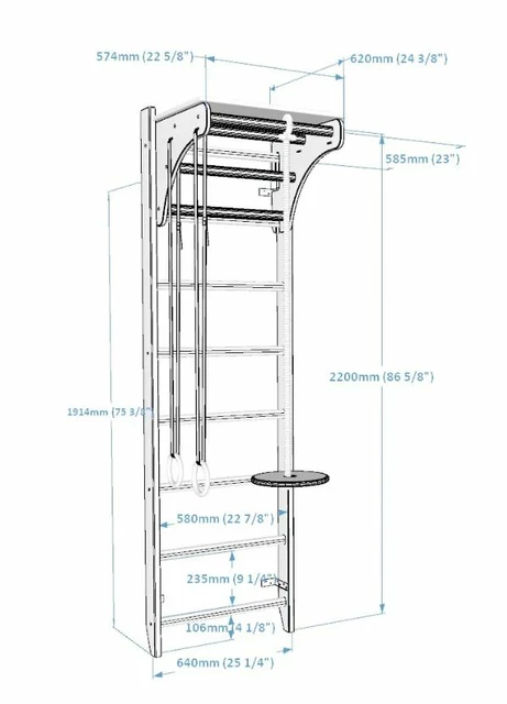 Bordásfal kiegészítőkkel BenchK 112 + A204