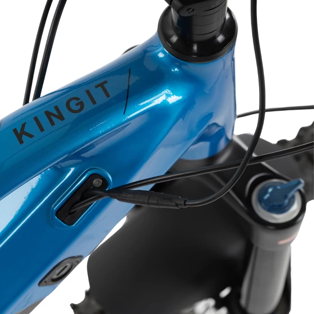Elektryczny rower górski z pełnym zawieszeniem Levit Kingit BF Overstep 630 29" - Blue black pearl, L (18,5", 175-185 cm)