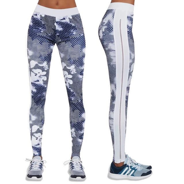 Women’s Sports Leggings BAS BLACK Code - White-Blue