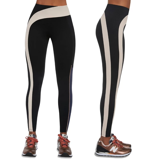 Women’s Sports Leggings BAS BLACK Flow - XL - Black/Cream