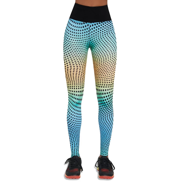 Women’s Sports Leggings BAS BLACK Wave 90 - S - Multi-Coloured