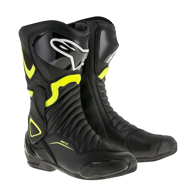 Dámske moto topánky Alpinestars S-MX 6 černé/žlté fluo - čierne/žlté fluo - čierne/žlté fluo