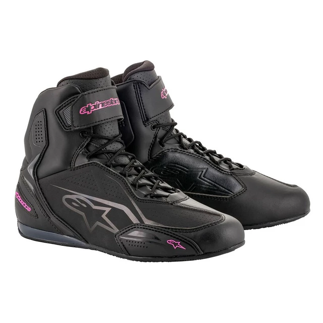 Women’s Motorcycle Shoes Alpinestars Stella FASTER-3 Black/Purple - Black/Purple - Black/Purple