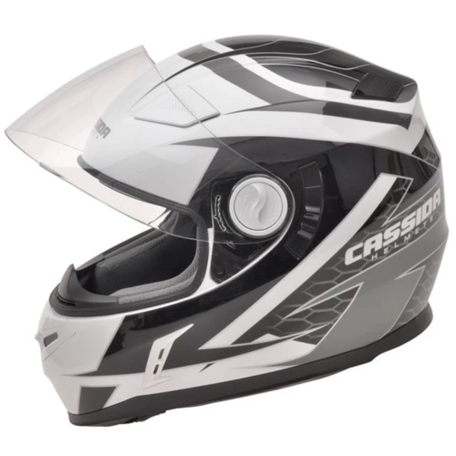 Motorcycle Helmet Cassida Evo - Black-Grey-Red