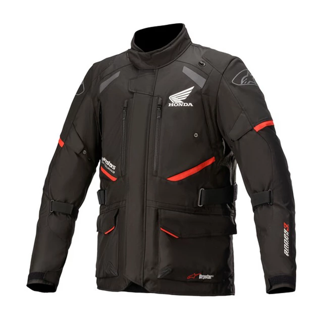 Motorcycle Jacket Alpinestars Andes Drystar Honda Edition Black/Red 2022 - Black/Red - Black/Red