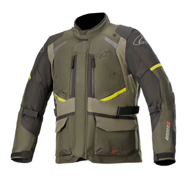 Moto bunda Alpinestars Andes Drystar zelená/černá/žlutá fluo - zelená/černá/žlutá fluo