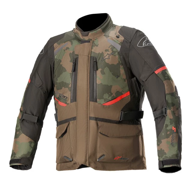 Moto bunda Alpinestars Andes Drystar tmavě zelená camo/černá/červená - tmavě zelená camo/černá/červená - tmavě zelená camo/černá/červená