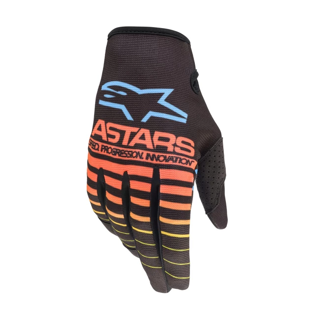 Motorcycle Gloves Alpinestars Radar Black/Fluo Yellow/Coral 2022 - Black/Fluo Yellow/Coral