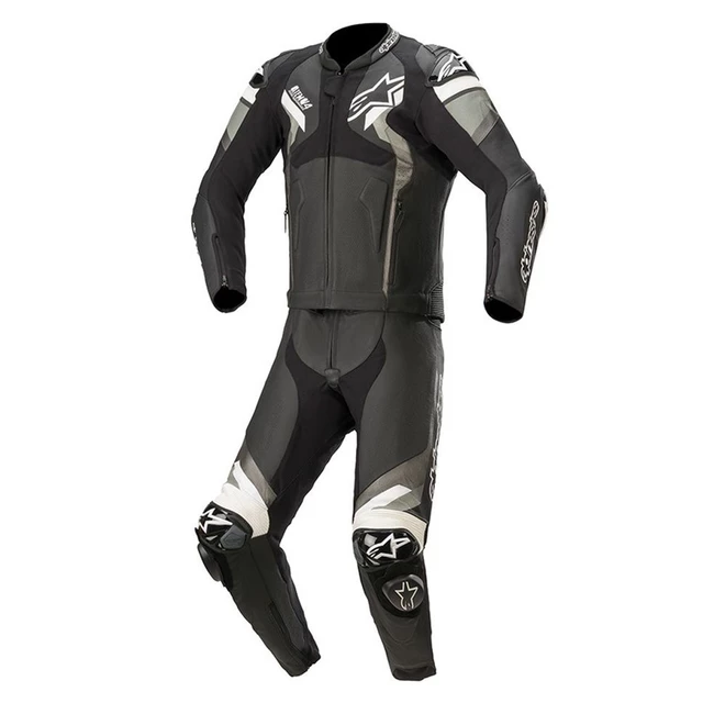 Dvojdielna moto kombinéza Alpinestars Atem 4 čierna/šedá/biela - čierna/šedá/biela