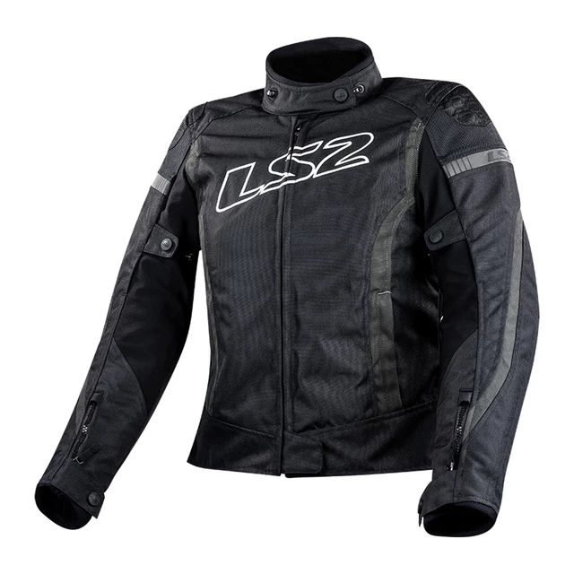 Dámska moto bunda LS2 Gate Black Dark Grey - čierna / tmavo šedá - čierna / tmavo šedá