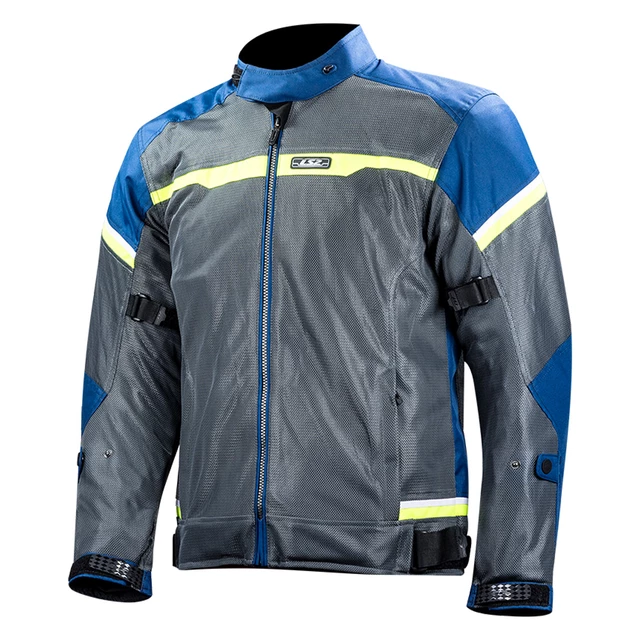 Men’s Motorcycle Jacket LS2 Riva Blue Dark Grey H-V Yellow - Blue/Dark Grey/Yellow - Blue/Dark Grey/Yellow