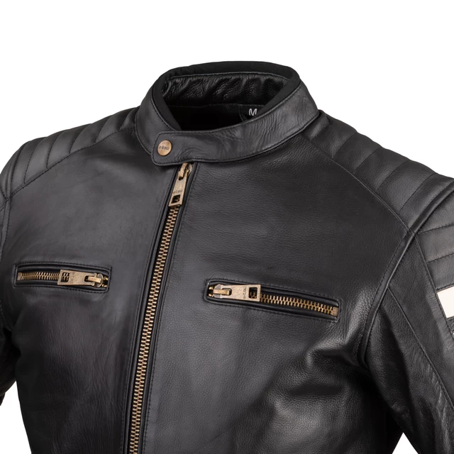 Men’s Leather Motorcycle Jacket W-TEC Stripe