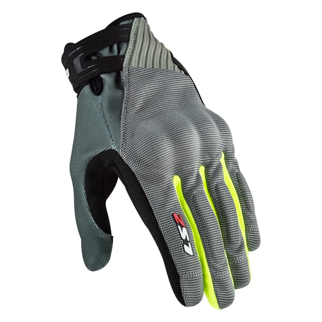 Men’s Motorcycle Gloves LS2 Dart 2 Grey H-V Yellow - Grey/Fluo Yellow