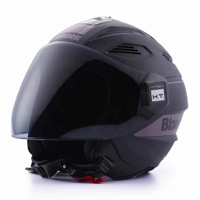 Moto přilba Blauer Brat Black/Grey - černá/šedá - černá/šedá