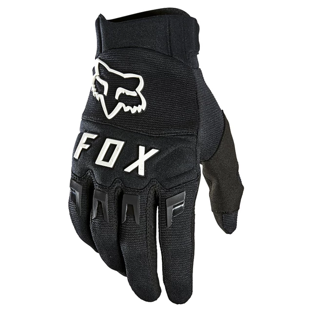 Motokrosové rukavice FOX Dirtpaw Black/White MX22 - čierna/biela - čierna/biela