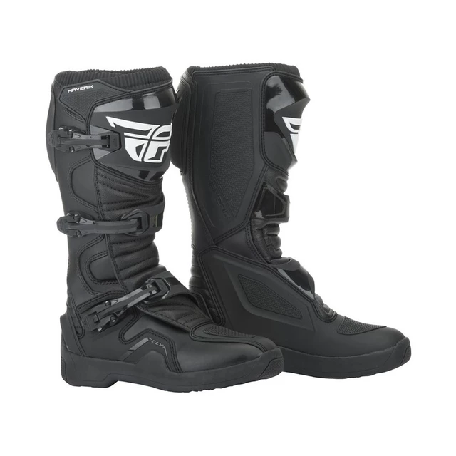 Motocross Boots Fly Racing New Maverik Black - Black - Black