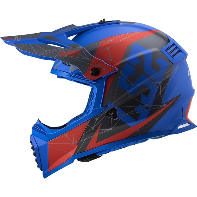 Moto přilba LS2 MX437 Fast Evo Alpha - Matt Blue