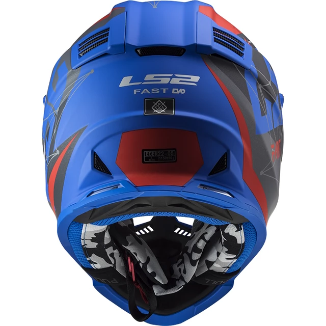 Moto přilba LS2 MX437 Fast Evo Alpha - Matt Blue