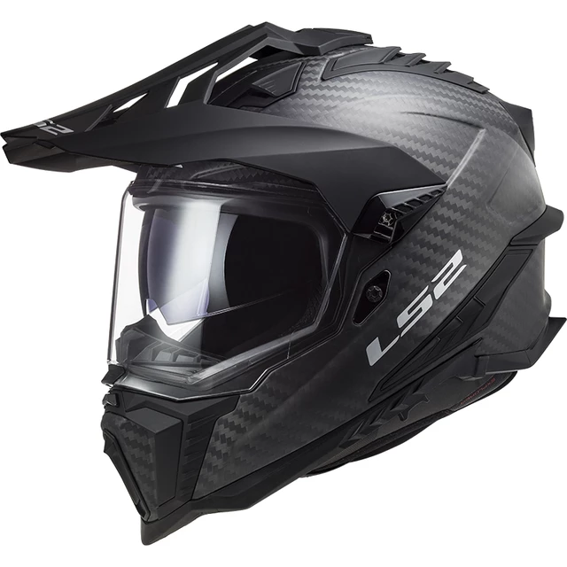 Enduro Helmet LS2 MX701 Explorer C - Glossy Carbon - Glossy Carbon