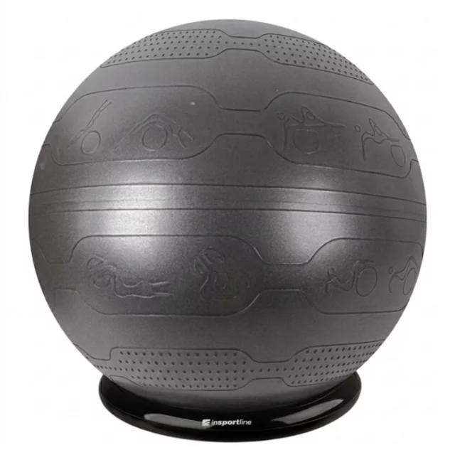 Gymnastický míč inSPORTline Stretch Ball 75 cm se základnou BallBase - černá