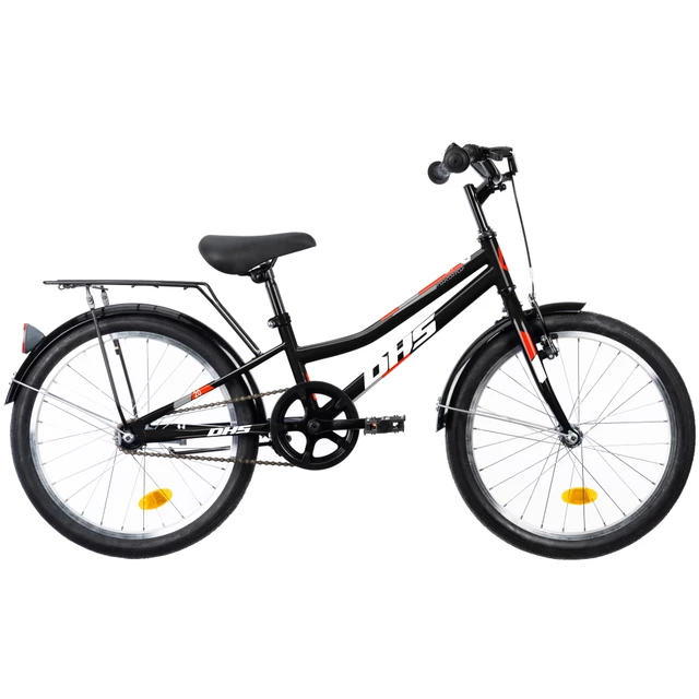 Kinderfahrrad DHS Teranna 2001 20" - Modell 2022 - schwarz - schwarz