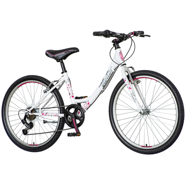 Lány kerékpár Visitor Fox 240S6 24" - fehér-rózsaszín - fehér-rózsaszín