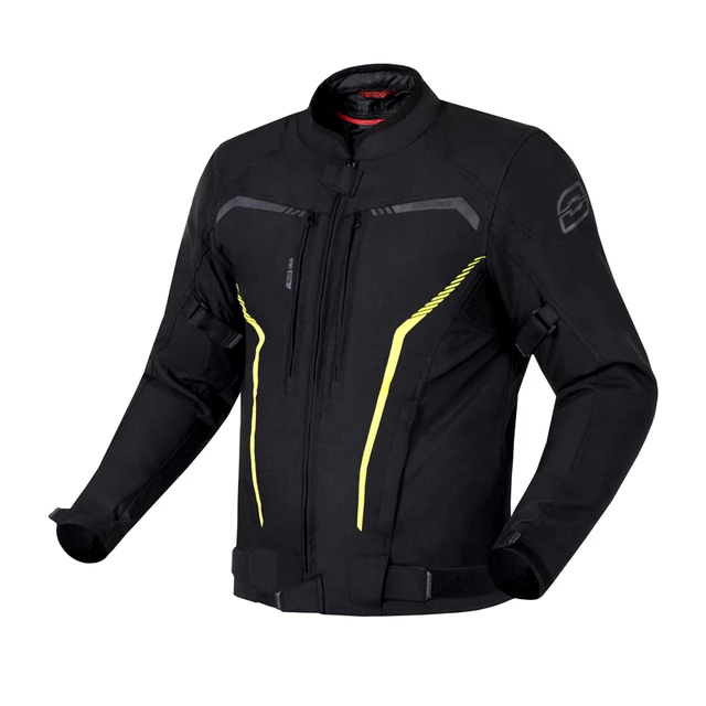 Motorcycle Jacket Ozone Delta IV - Black-Fluo