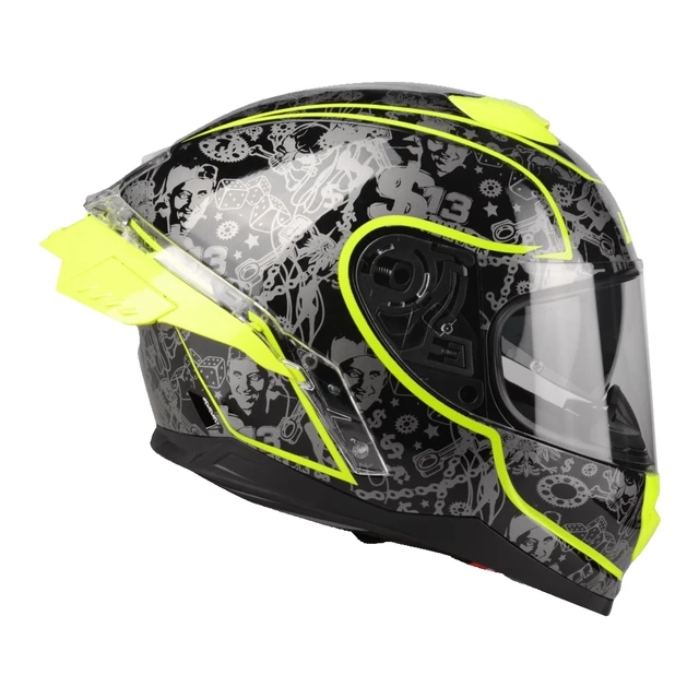 Moto přilba Lazer Rafale SR - Ride Oni (Black-Grey-Yellow Fluo-Matt)