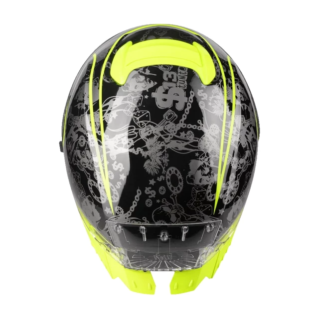 Moto přilba Lazer Rafale SR - Ride Oni (Black-Grey-Yellow Fluo-Matt)