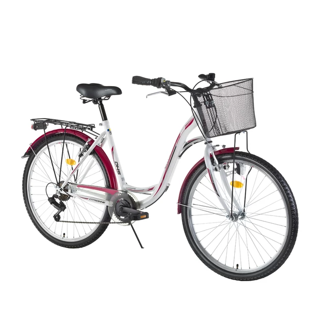 Mestský bicykel DHS Citadinne 2634 26" - model 2016 - Bleau-White - White-Black-Pink