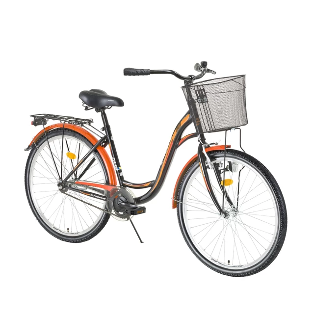 Městské kolo DHS Citadinne 2632 26" - model 2016 - Black-White-Yellow