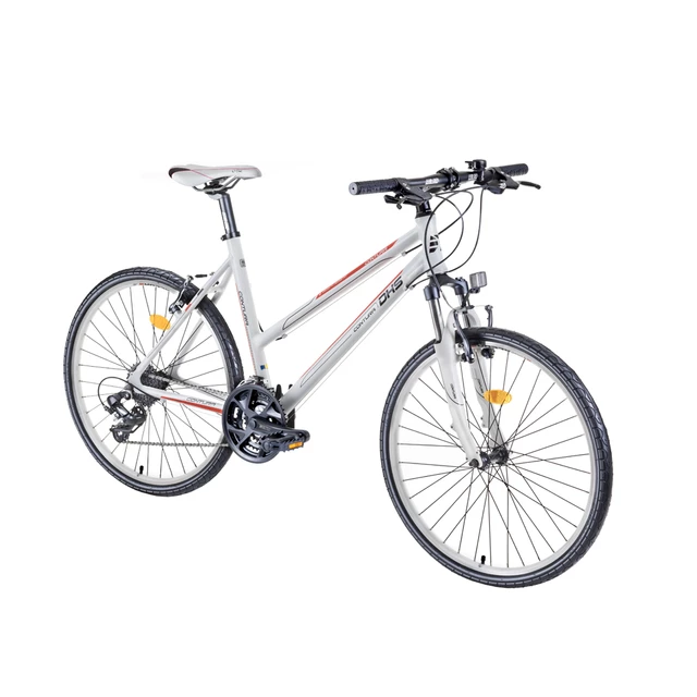 Dámské crossové kolo DHS Contura 2666 26" - model 2016 - White-Orange - White-Orange