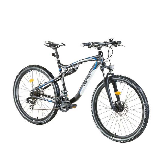 Celoodpružený bicykel DHS Terrana 2745 27,5" - model 2017 - Black-White-Blue