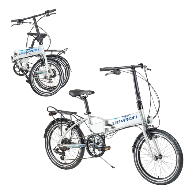 Składany rower elektyczny Devron 20124 20" 2.0 - Szary