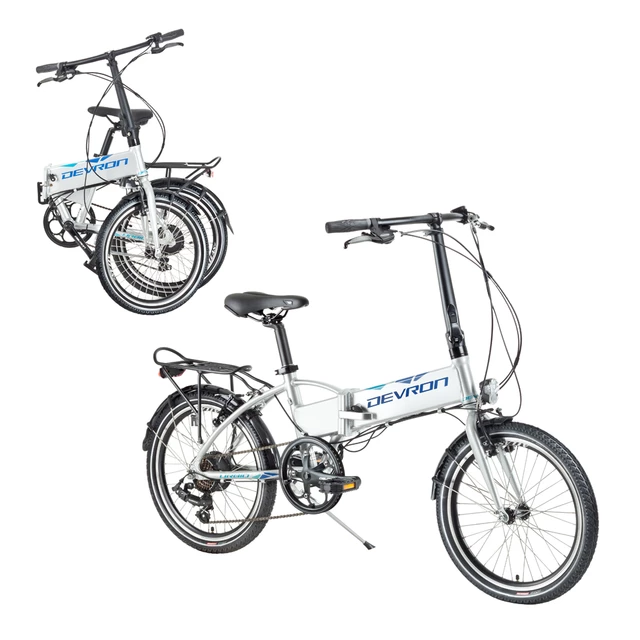 Skladací elektrobicykel Devron 20124 20" - model 2017 - šedá - šedá