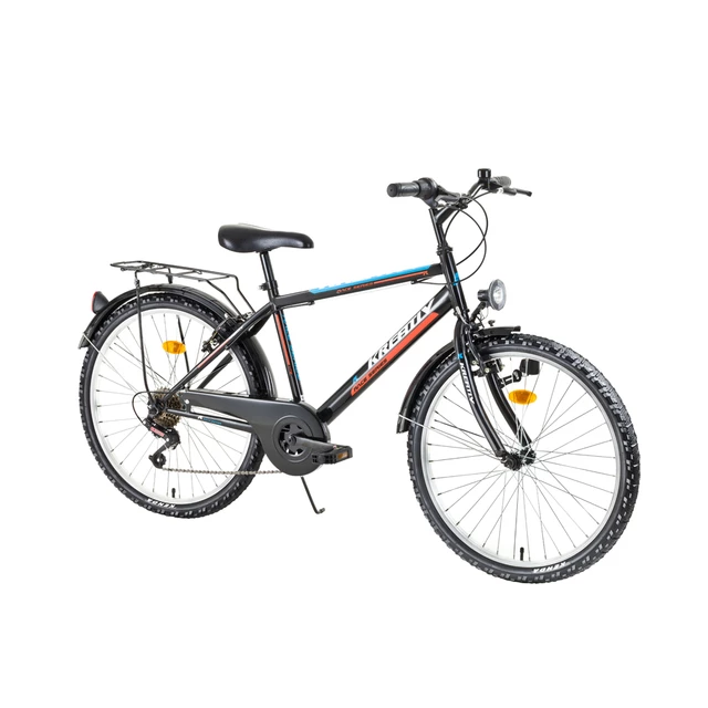 Młodzieżowy rower górski Kreativ 2413 24" - model 2017 - Czarno-pomarańczowy