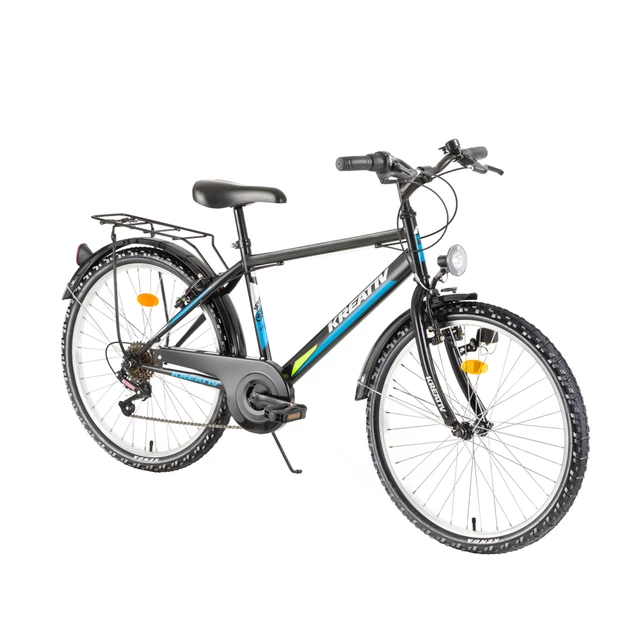 Dziecięcy rower Kreativ 2413 24" - model 2018 - Żółty Neon - Czarny