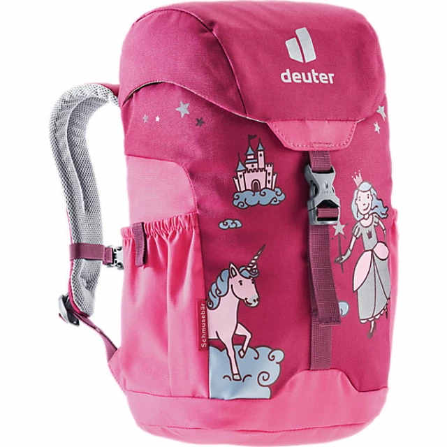 Children’s Backpack Deuter Schmusebär - Dustblue-Alpinegreen - ruby-hotpink