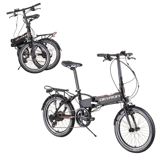 Folding E-Bike Devron 20124 20” – 4.0 - Black - Black