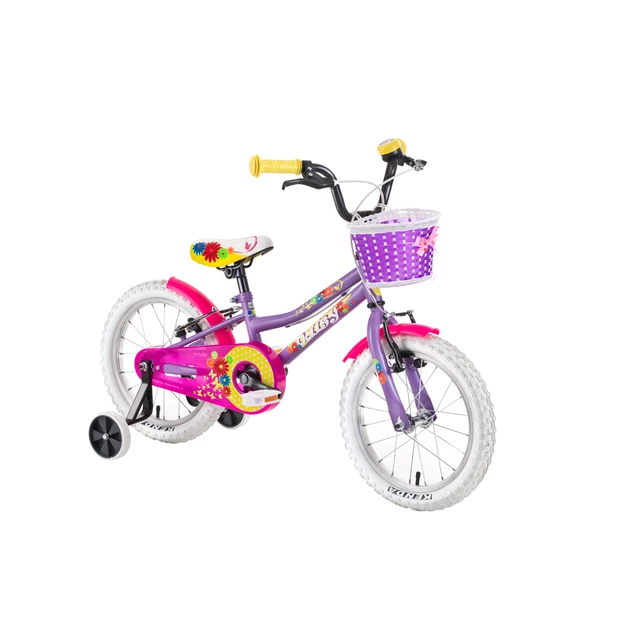 Detský bicykel DHS Daisy 1604 16" 4.0 - Pink - Purple