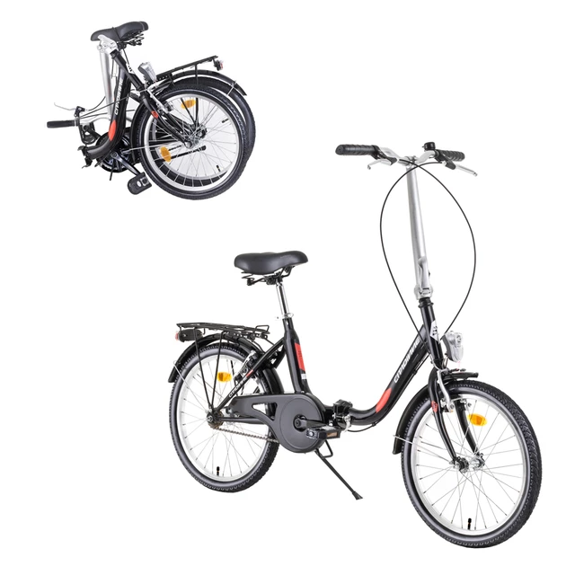 Skladací bicykel DHS Folder 2092 20" 4.0 - Black - Black