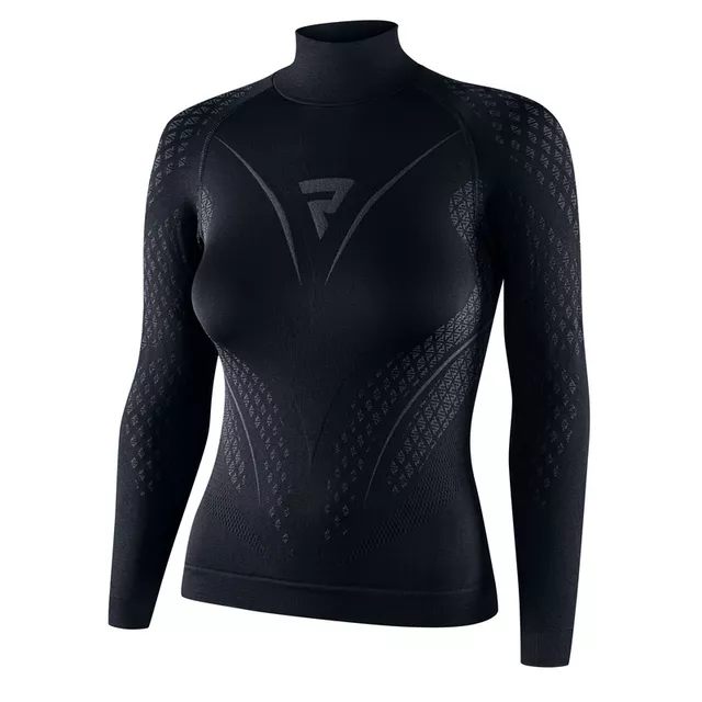 Dámské moto thermo triko Rebelhorn Therm II Lady Jersey - černo-šedá